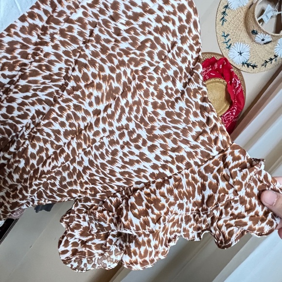 NWT MINKPINK Brown Leopard High Low Dress - Picture 8 of 12